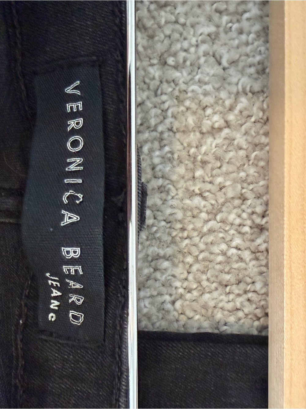 Veronica Beard Black Studded Wide-Leg Jeans - Picture 4 of 5